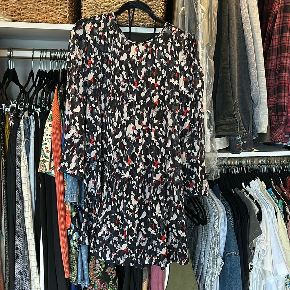 2/$20 Semi-sheer silky dress EUC